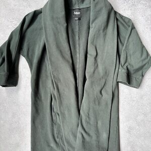Mien Women's dark Green Shawl Collar Coat heavyweight fleece